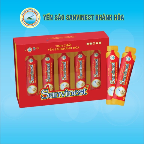 Tinh chất Yến sào Khánh Hòa Sanvinest túi 20ml, QUÀ TẶNG 15 TÚI, tiện lợi khi sử dụng, hấp thu dưỡng chất nhanh chóng.