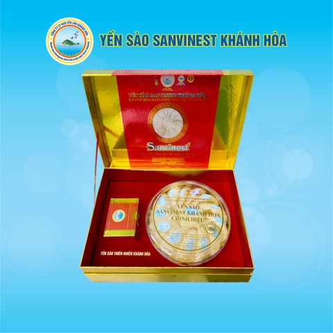 Yến sào Sanvinest Khánh Hòa Chính hiệu. Tổ yến sào tinh chế nguyên chất. Hộp 50g - V650; Hộp 100g - V610.