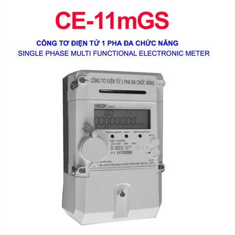 CÔNG TƠ ĐIỆN TỬ 1 PHA ĐA CHỨC NĂNG CE-11MGS