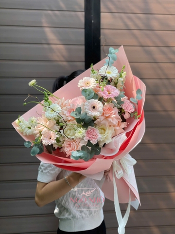 Bó Hoa Tông Hồng Pastel 650