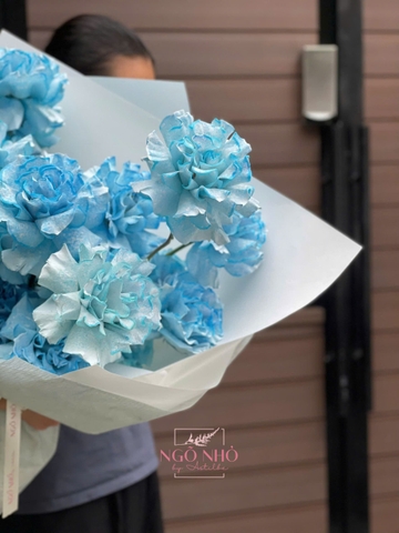Bó 25 Bông Hồng Sky Blue (Ecuador)