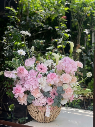 Giỏ Hoa Tông Hồng 950