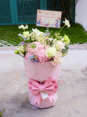 Bó Hoa Nơ Hồng Đứng | CUTE20 Dễ Thương