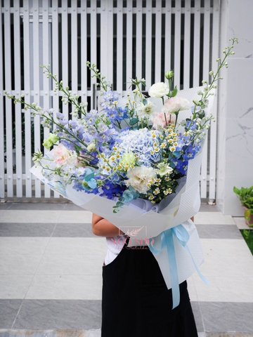Bó Hoa Cẩm Tú Cầu Nhập | Delphinium Xanh 280