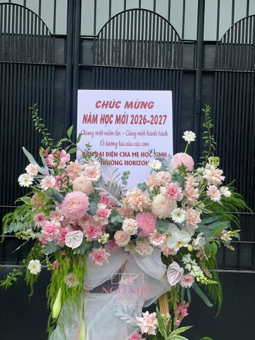 Kệ Chúc Mừng - Mẫu Kệ Bảng Tông Hồng