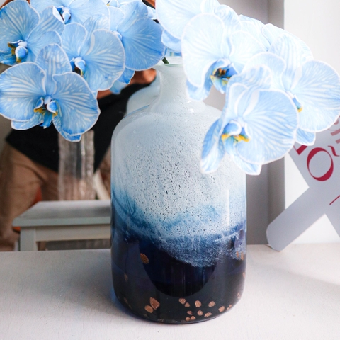 Bình Thủy Tinh Celestial Blue Harmony Tinh Tế