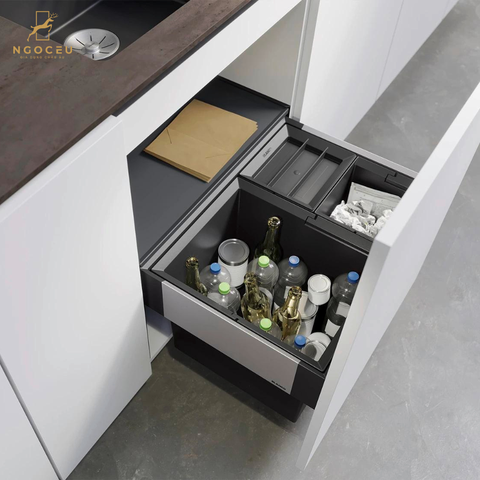 Thùng rác âm tủ 46 lít Blanco Select II XL 60/3 Orga 526210 - Dành cho hệ tủ 60cm