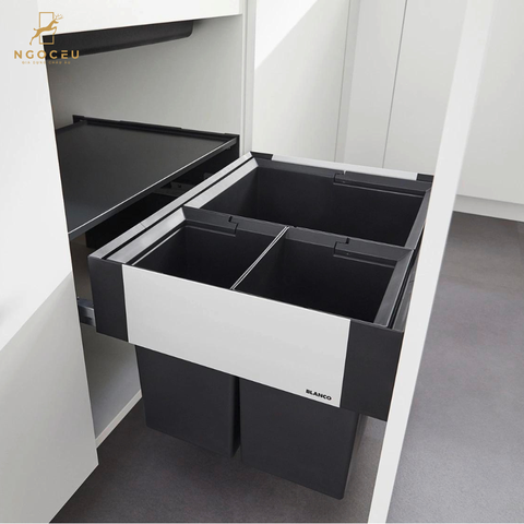 Thùng rác âm tủ 46 lít Blanco Select II XL 60/3 Orga 526210 - Dành cho hệ tủ 60cm