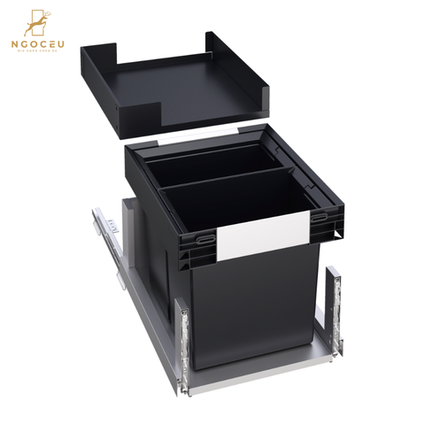 Thùng rác âm tủ 26 lít Blanco Select II 40/2 Combi 527854 - Dành cho hệ tủ 60cm