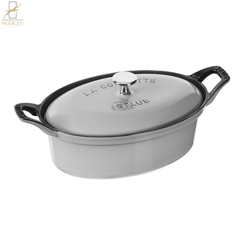 Staub nồi gang Oval la Coquette 23 cm - Màu xám