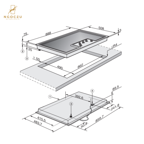 Bếp gas Miele KM 2354