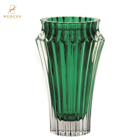 Bình hoa Rogaska Crown Jewel 25cm - Màu xanh