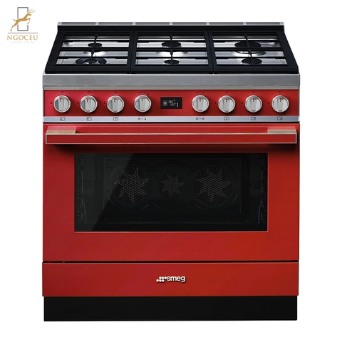 Bếp hỗn hợp kèm lò nướng Smeg CPF9GPR