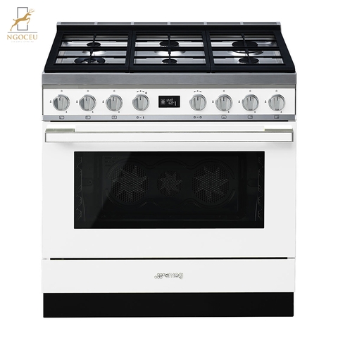 Bếp hỗn hợp kèm lò nướng Smeg CPF9GPWH