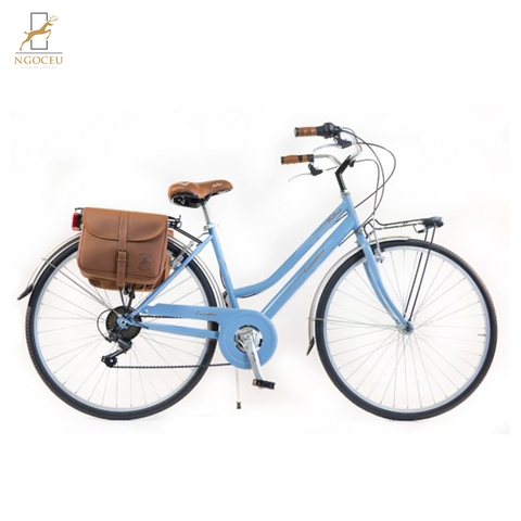Xe đạp Via Veneto By Canellini Retrò Donna Acciaio Azzurro - Nữ (Kèm chuông, khoá, túi)