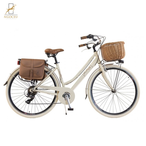 Xe đạp Via Veneto By Canellini Retro Donna Alluminio Panna - Nữ (Kèm chuông, khoá, túi)