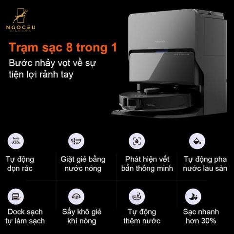 Robot hút bụi lau nhà Roborock S8 MaxV Ultra Bản Quốc Tế - Màu Đen