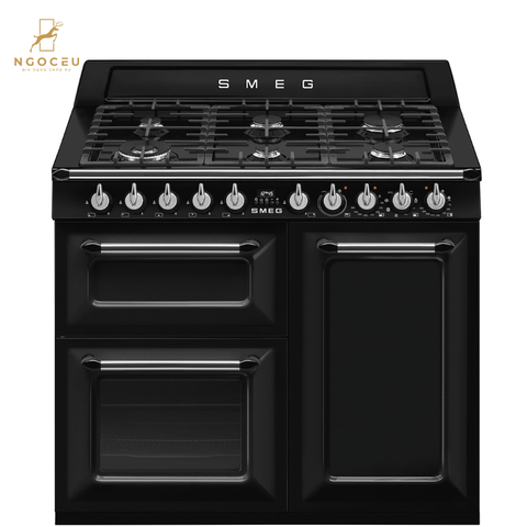 Bếp gas hỗn hợp kèm lò nướng Smeg TR103BL