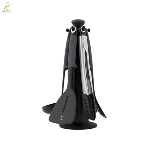 Bộ dụng cụ nấu ăn Joseph Joseph Elevate Carousel with Tongs - Màu Xám
