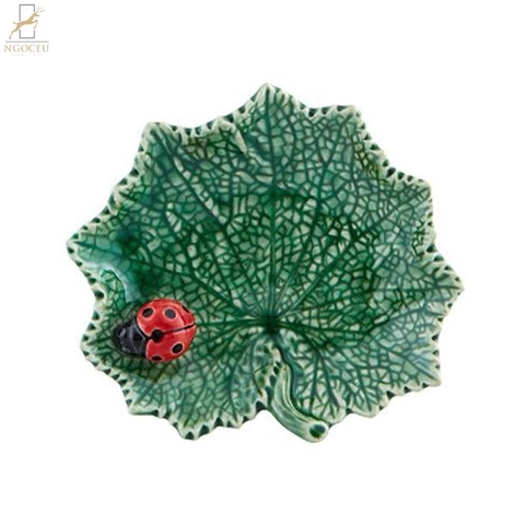 Bordallo – Countryside Leaves – Đĩa lá bọ rùa – 14cm