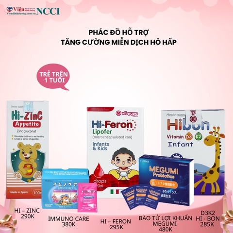 Phác đồ hỗ trợ tăng cường miễn dịch hô hấp cho trẻ trên 1 tuổi