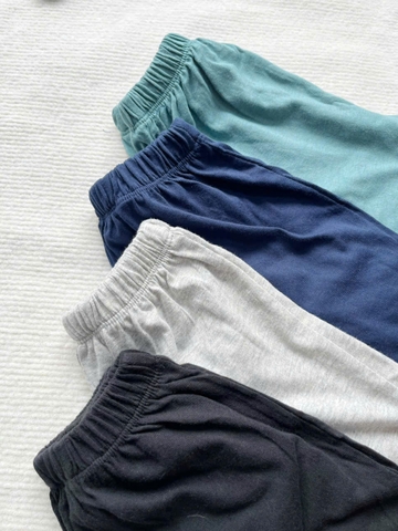 CB252-Combo 4 quần cotton 1 cúc cạp chun chất mát lịm
