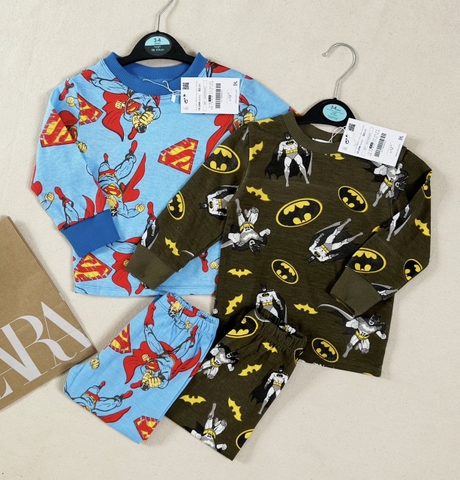 CB026- Combo 2 bộ thun zip NHỆN + BAD MAN trẻ em VNXK