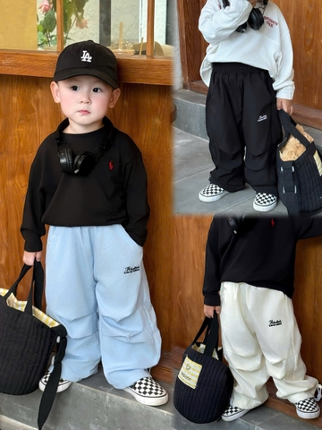 cb406- Combo 3 quần gió lót lưới thêu chữ trẻ em