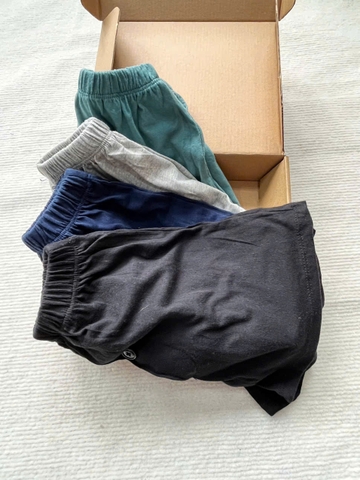 CB252-Combo 4 quần cotton 1 cúc cạp chun chất mát lịm