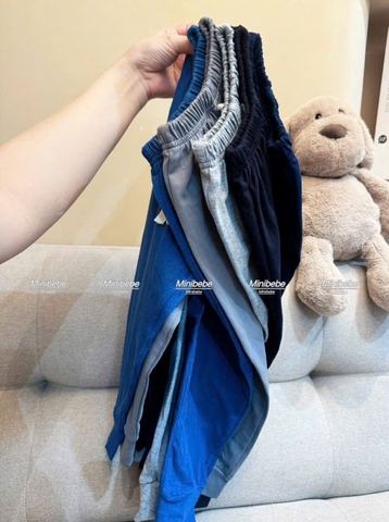 cb405- combo 5 quần cotton zip màu xanh than mềm mượt