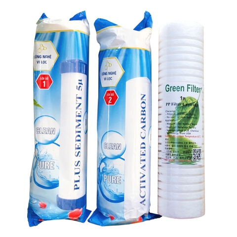 Bộ 3 Lõi Lọc Nước 10 inch 1 micron Số 123 - Dùng Cho Mọi Dòng Máy Lọc Nước Bộ 3 Lõi Lọc Nước 10 inch 1 micron Số 123 - Dùng Cho Mọi Dòng Máy Lọc Nước