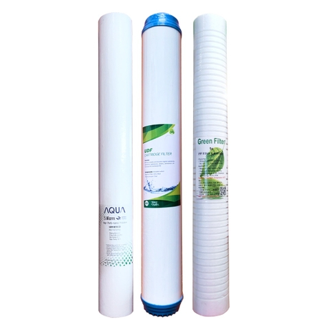 Bộ 3 Lõi Lọc Nước Bán Công Nghiệp 20 inch 1 micron - Dùng Cho Mọi Dòng Máy Lọc Nước Bộ 3 Lõi Lọc Nước Bán Công Nghiệp 20 inch 1 micron - Dùng Cho Mọi Dòng Máy Lọc Nước