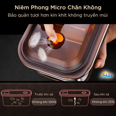 Hộp Cơm Giữ Nhiệt 2 Tầng SSGP 1600ml, Lõi Inox 304, Dùng Lò Vi Sóng, Kèm Túi`, Đạt Chất Lượng LFGB Đức