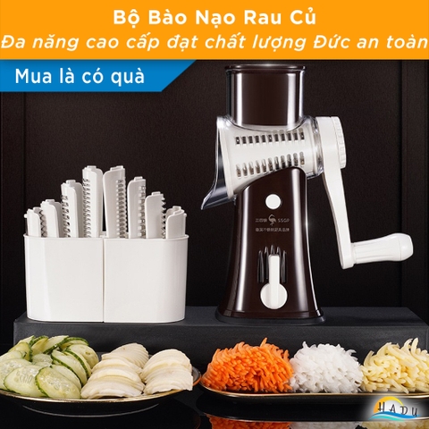 Bộ Dụng Cụ Bào Nạo Rau Củ Đa Năng, Lưỡi Dao Inox 304, Đáy Hút Chắc Chắn, Tiết Kiệm Thời Gian, Dễ Sử Dụng SSGP