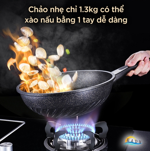 Chảo Đá Núi Lửa Bếp Từ SSGP 30cm, Chịu Nhiệt 460°C, Lòng Sâu 9.5cm, Đạt Chất Lượng LFGB Đức