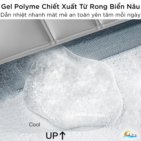 Đệm Ngồi Gel Làm Mát HADU Cho Ghế Văn Phòng, Chống Thấm, Gấp Gọn