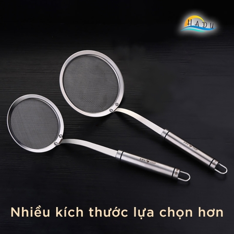 Vá Vợt Hớt Bọt Lọc Cặn Dầu Ăn Mỡ Inox 304 Cao Cấp Đạt Chất Lượng Đức SSGP