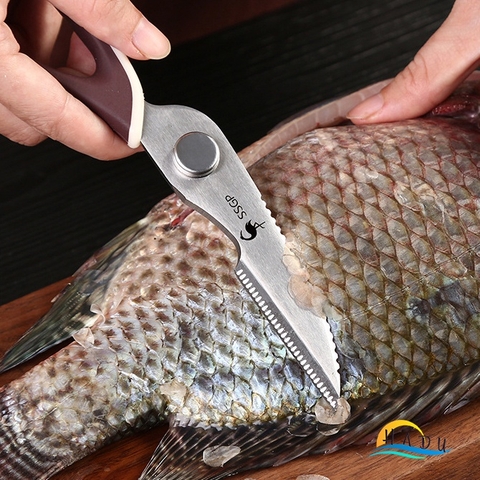 Kéo Nhà Bếp Đa Năng SSGP, Inox 304, Cắt Gà, Cắt Xương, Mở Nắp Chai, Dài 23cm, Đạt Chất Lượng LFGB Đức