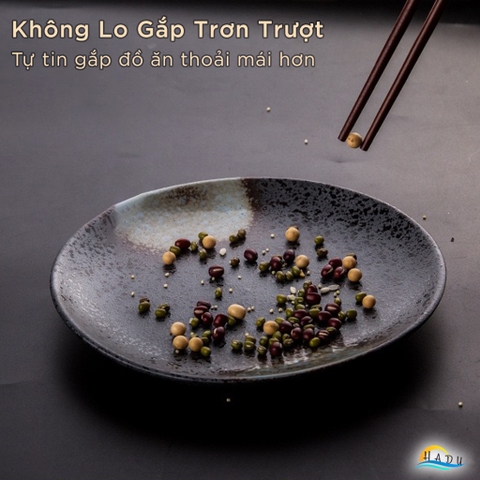 Bộ 10 Đôi Đũa Gỗ Đàn Hương Đỏ HADU, Chống Mốc, Chống Trơn, Dài 25cm