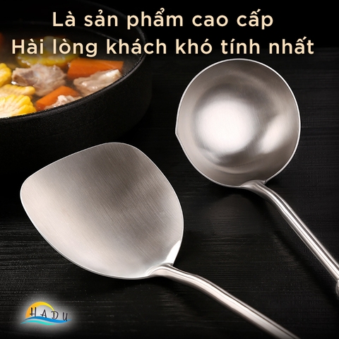 Bộ Dụng Cụ Nhà Bếp Nấu Ăn 6 Món Inox 304 Cao Cấp Đạt Chất Lượng Đức Xoay 360 Độ SSGP