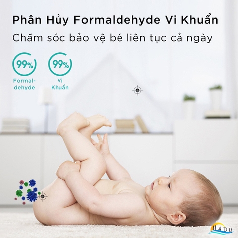 Máy Khử Mùi Nhà Vệ Sinh HADU, Công Nghệ Ozone và Ion Âm, Lọc Khí, Cho Phòng 15m²