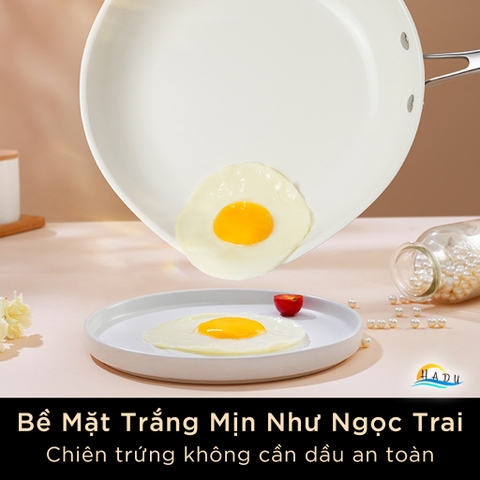 Chảo Ceramic Chống Dính Bếp Từ SSGP 26cm, Chống Dính 2 Mặt, Đáy 3 Lớp, Đạt Chất Lượng LFGB Đức
