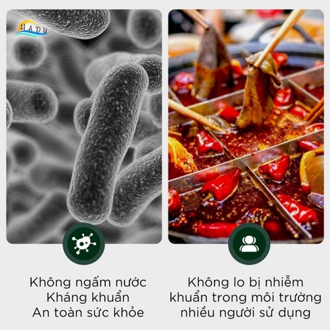 Bộ 5 Đôi Đũa Sợi Thủy Tinh HADU Kháng Khuẩn, Chịu Nhiệt, Chống Trượt, 24.3cm