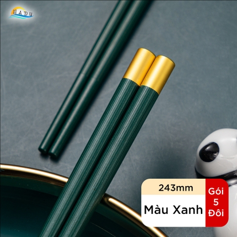 Bộ 5 Đôi Đũa Sợi Thủy Tinh HADU Kháng Khuẩn, Chịu Nhiệt, Chống Trượt, 24.3cm