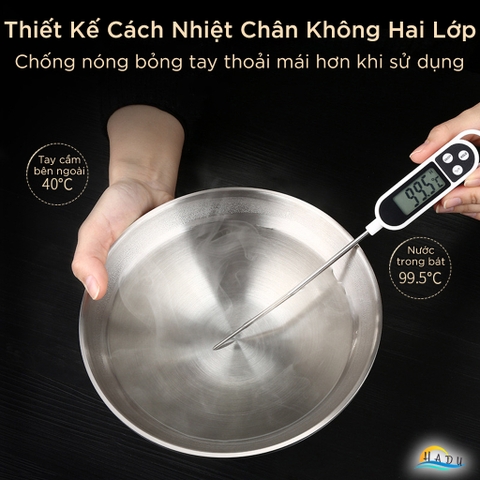 Tô Ăn Mì Phở Inox 304 SSGP, 2 Lớp Cách Nhiệt Chống Nóng, Chân Đế Cao, 24cm, Đạt Chất Lượng LFGB Đức