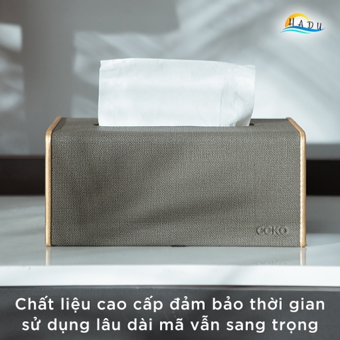 Hộp Đựng Khăn Giấy Bọc Da CCKO, Để Bàn Sang Trọng, Đáy Nam Châm, Nhiều Màu