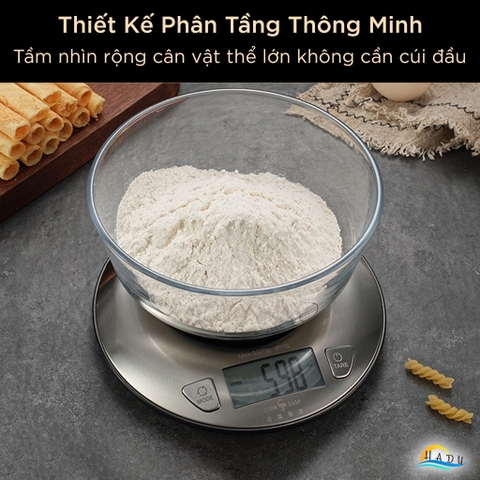 Cân Điện Tử 5KG – Thép Không Gỉ, Chuyển Đổi 7 Đơn Vị, Màn Hình Nghiêng Có Đèn, Cảm Biến Chính Xác, Tự Động Tắt SSGP