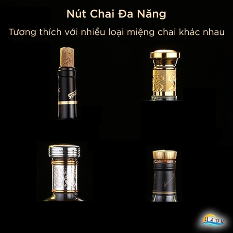 Nút Hút Chân Không Rượu Vang SSGP, Inox 304, Có Vạch Ngày, Cho Vang & Sâm Panh, Đạt Chất Lượng LFGB Đức