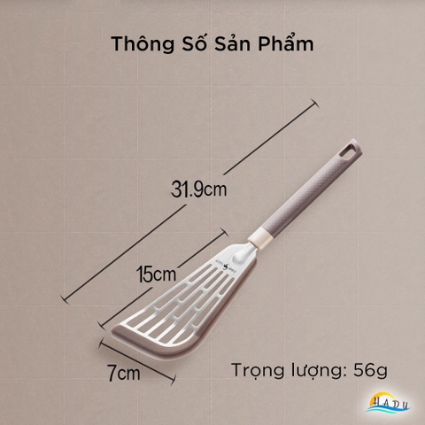 Xẻng Lật Lọc Dầu Silicone SSGP, Chịu Nhiệt, Không Trầy Xước Nồi, Đạt Chất Lượng LFGB Đức