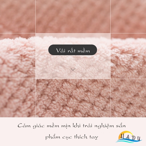 Mũ Trùm Đầu Khi Tắm Ủ Tóc Bền Cao Cấp Nơ Kiểu Nhật Mềm Mịn HADU